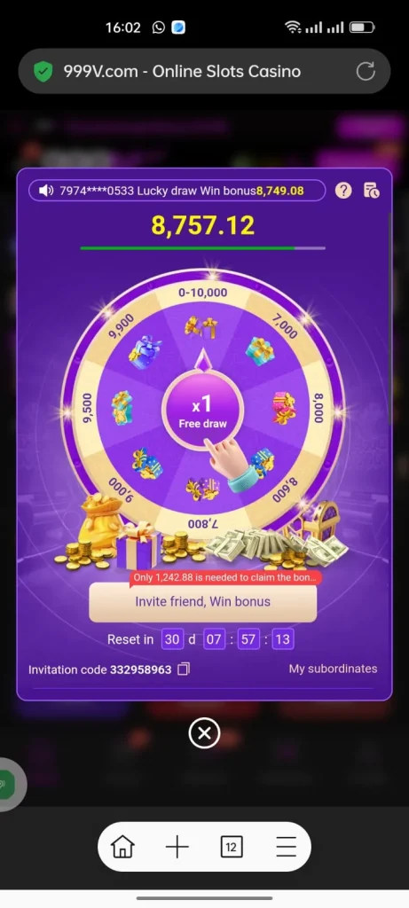 999V Lucky Wheel